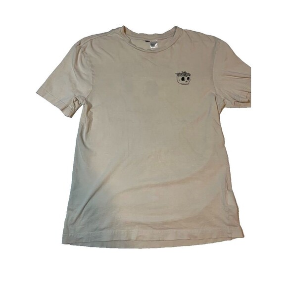 Women's T-shirt SZ XS Cream Skull Roses "Losing My Mind" Funny Whimsigoth Casual - Picture 2 of 5